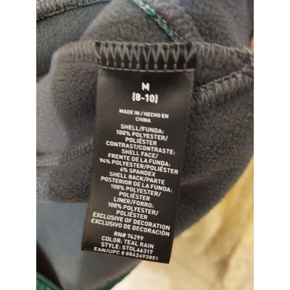 Swiss Tech Women's Front zip Jacket Teal Rain  Pockets Medium - Picture 9 of 10